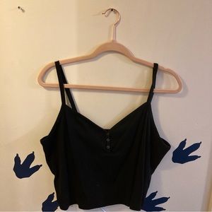 No Boundaries Black Cropped Tank Size XXXL